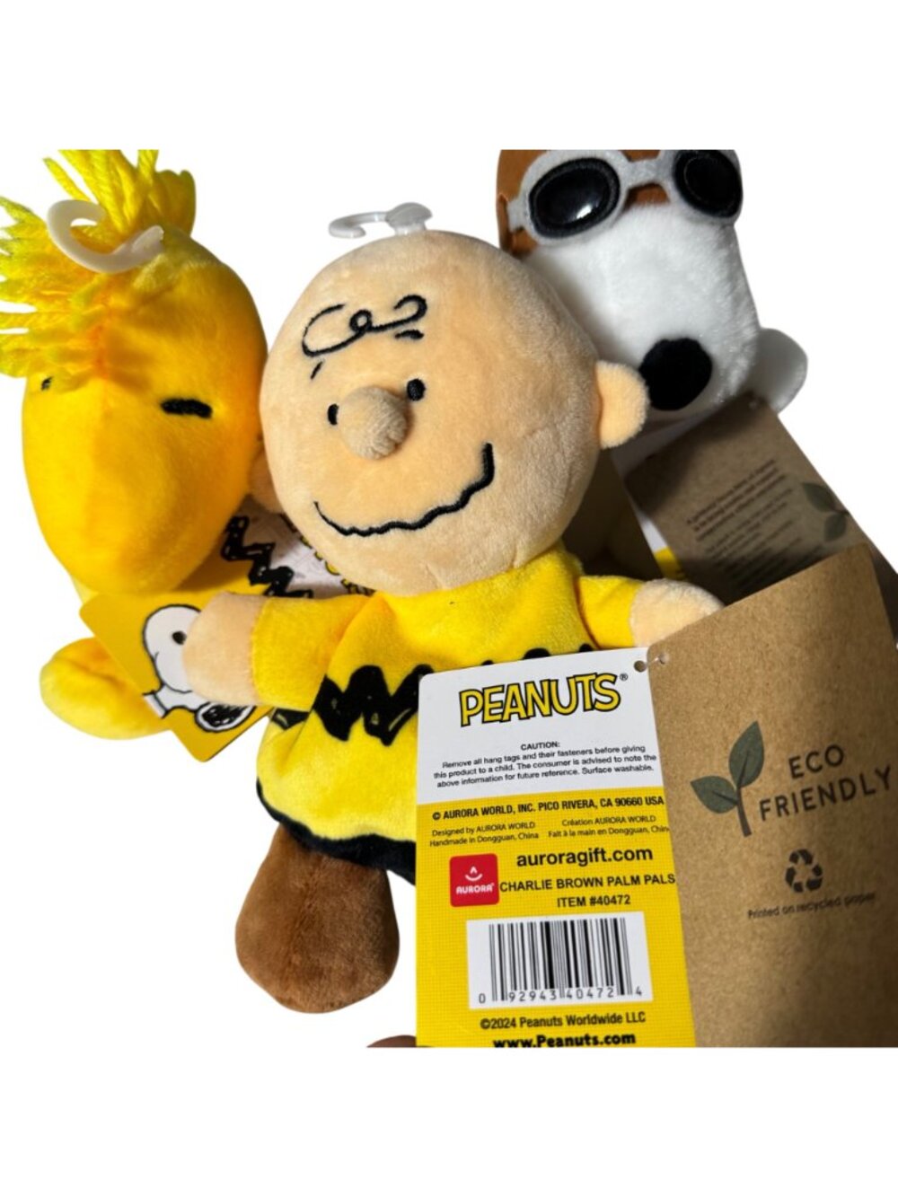 Aurora 5" Peanuts Palm Pal Plush Set Bundle Charlie Brown Woodstock Snoopy 2025 - Picture 2 of 11